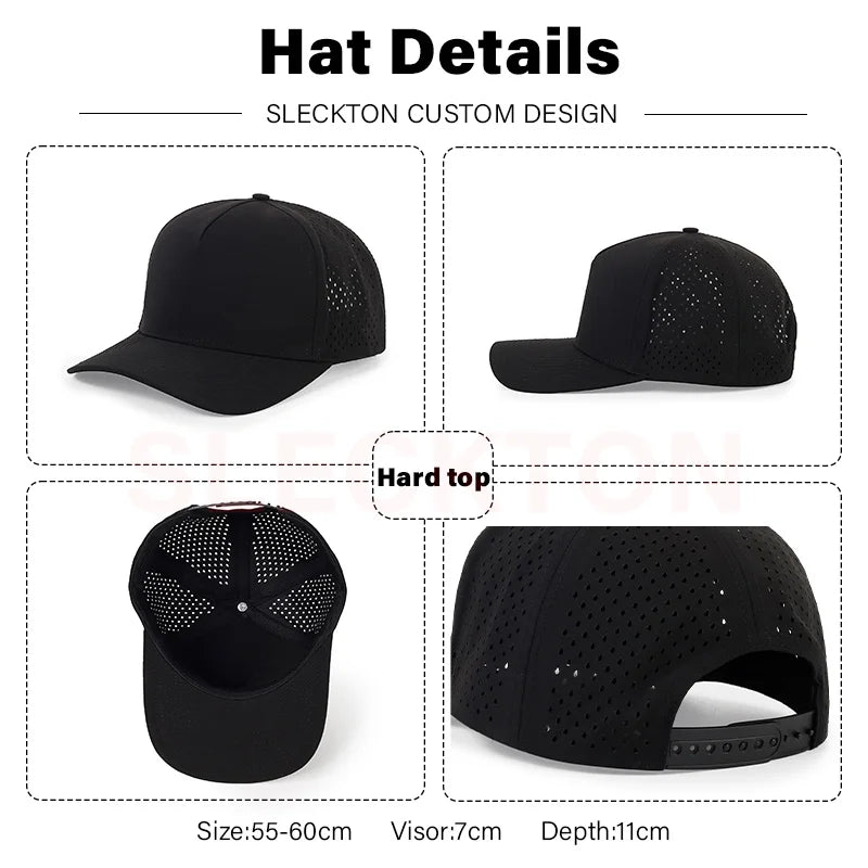 SLECKTON Custom Logo Embroidery Print Baseball Cap for Men and Women Customized Truck Hat Brand Design DIY Nylon Hat Wholesale